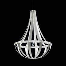  SCE130DN-LS1R - Crystal Empire LED 45in 120V Pendant in Snowshoe Leather with Clear Radiance Crystal