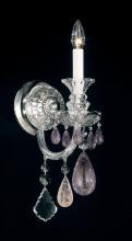 Schonbek 1870 5501AM - Hamilton Rock Crystal 1 Light 120V Wall Sconce in Polished Silver with Amethyst/Rose/Clear Rock Cr