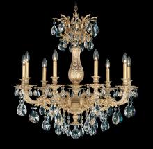 Schonbek 1870 5679-27S - Milano 9 Light 120V Chandelier in Parchment Gold with Clear Crystals from Swarovski