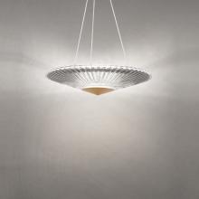  S7219-702H - Origami 19in LED 3000K/3500K/4000K 120V-277V Pendant in Polished Chrome with Clear Heritage Handcu