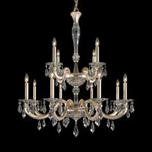 Schonbek 1870 S7612N-51R - Napoli 12 Light 120V Chandelier in Black with Radiance Crystal