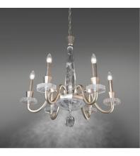 Schonbek 1870 S9327-48OH - Amadeus 6 Light 120V Chandelier in Antique Silver with Optic Haze Quartz