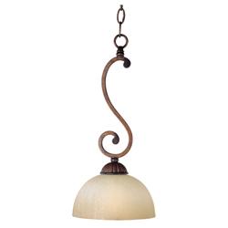 Windsor Bronze Auburn Glass Down Mini Pendant