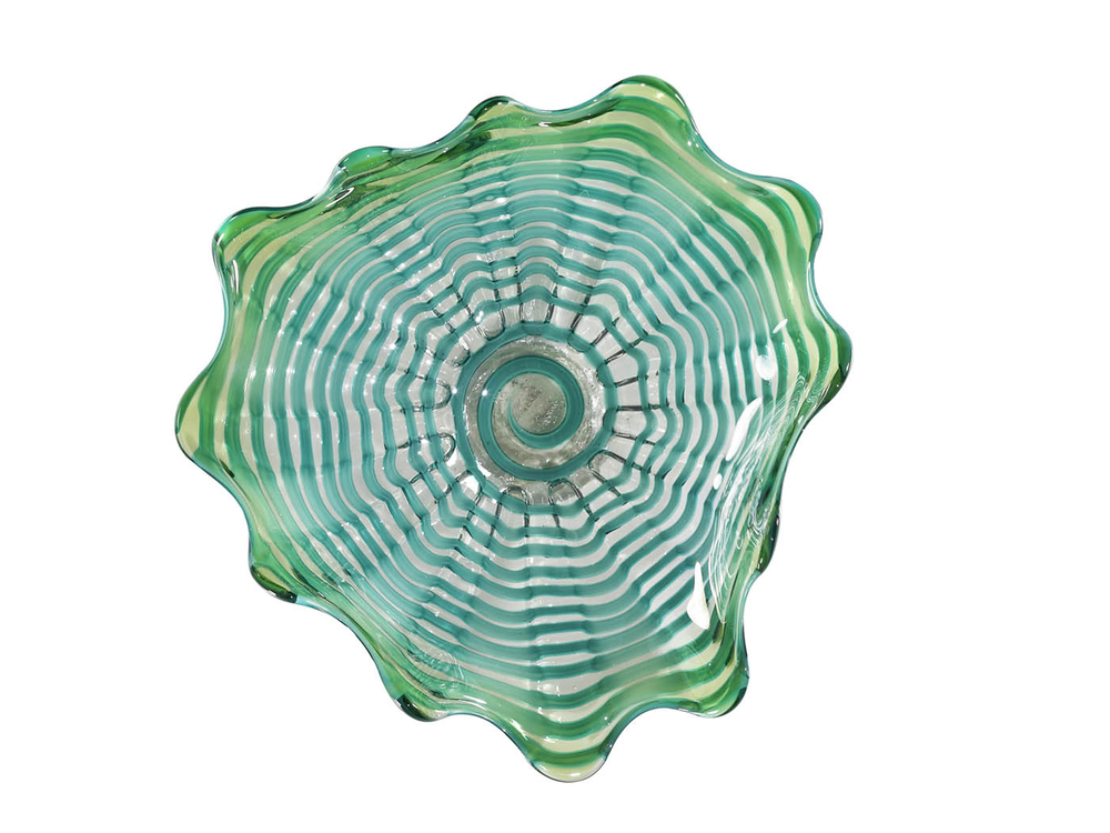 Waterfront Hand Blown Art Glass Wall Art Decor - 9 Inch