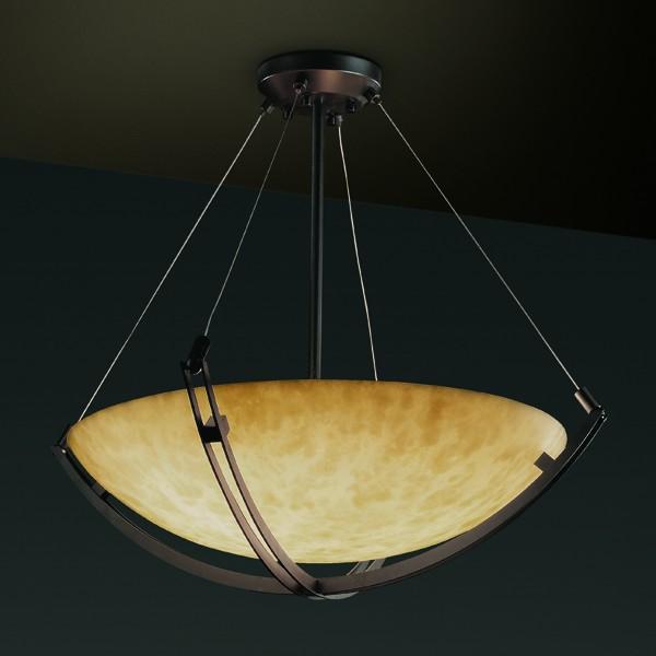 48" LED Pendant Bowl w/ Crossbar