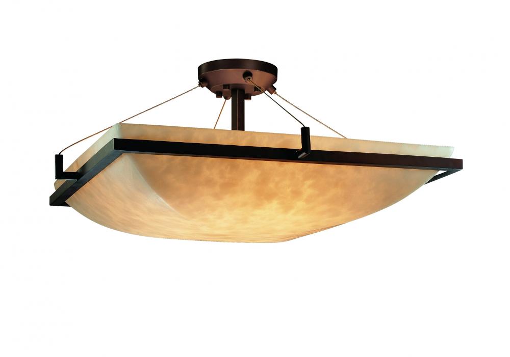 24" Square LED Semi-Flush Bowl w/ Ring