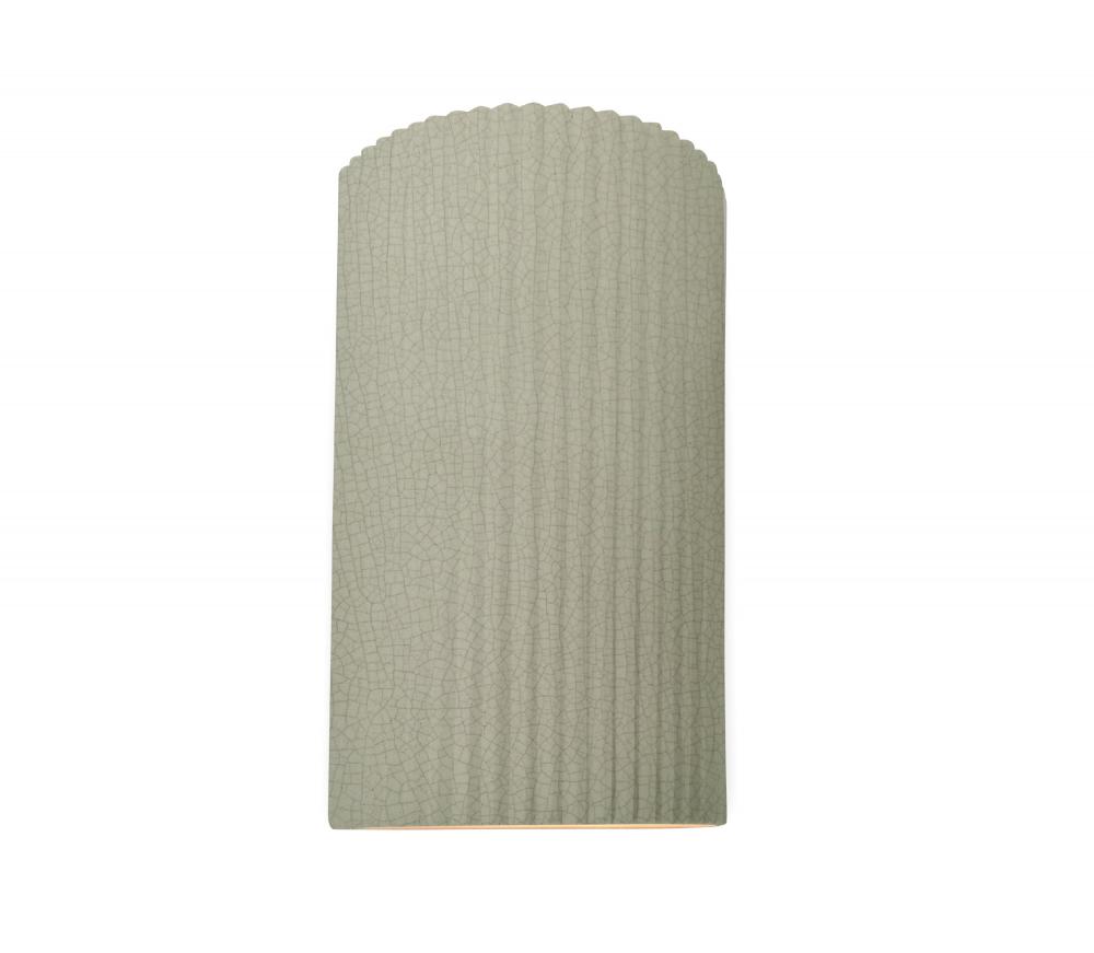 Large ADA Pleated Cylinder Wall Sconce