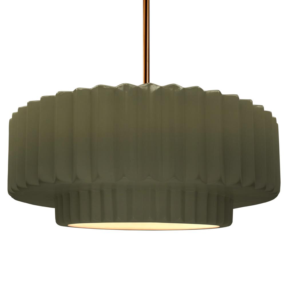 Large Tier Pleated 1-Light Pendant