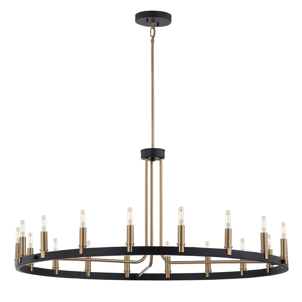 Clayton 42â€ 1-Tier 18-Light Chandelier