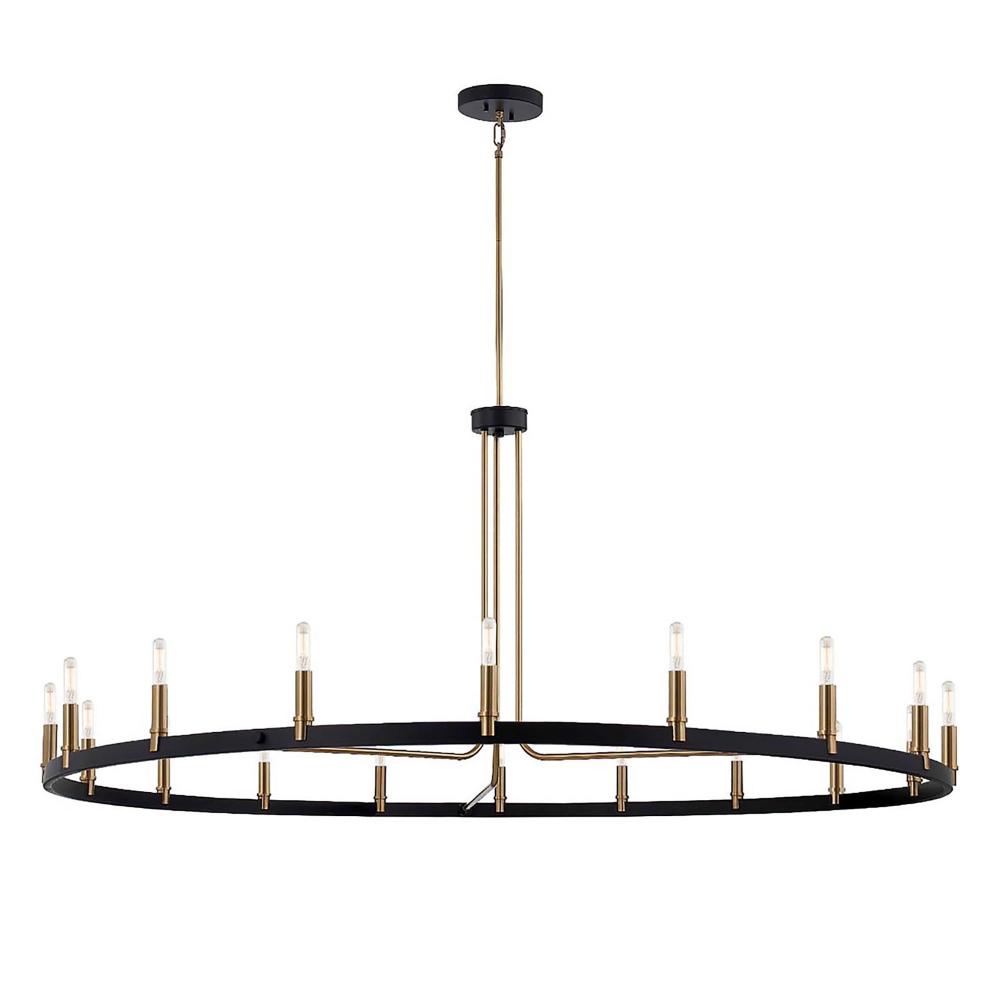 Clayton 60â€ 1-Tier 18-Light Chandelier