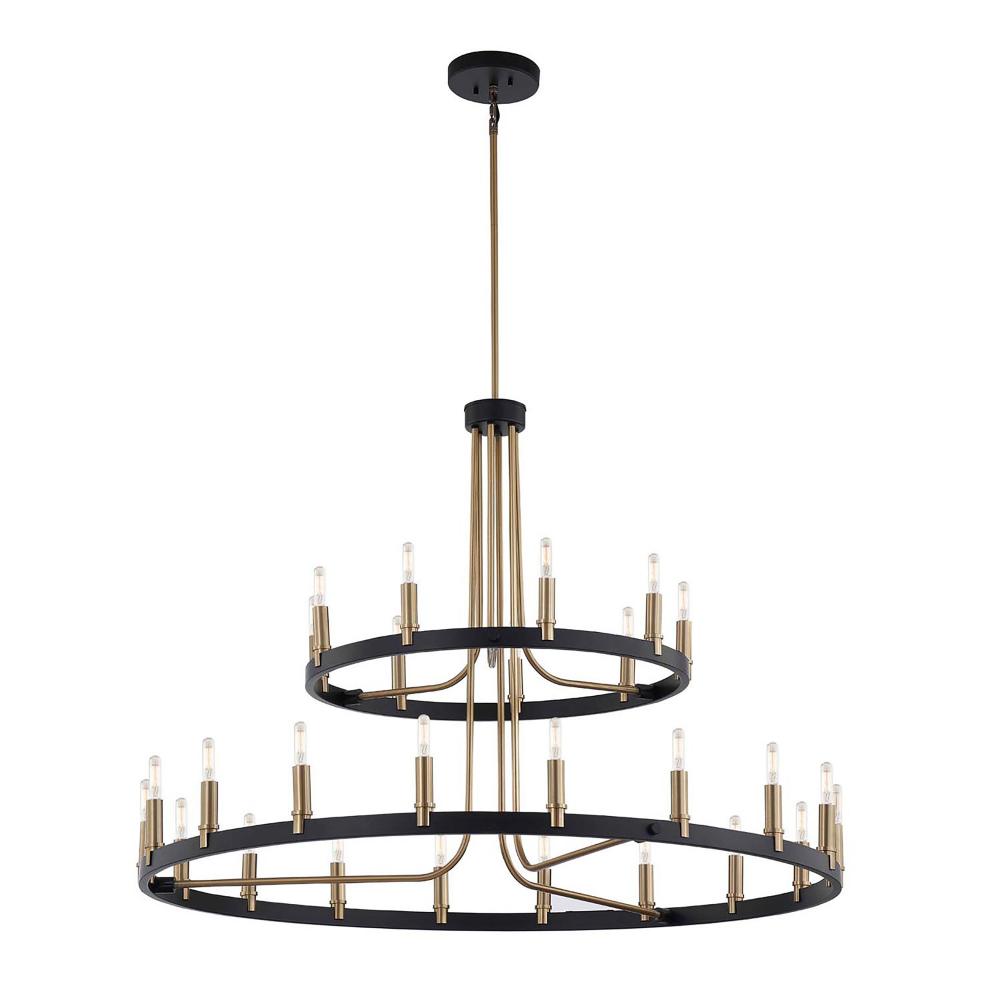 Clayton 42â€ 2-Tier 27-Light Chandelier