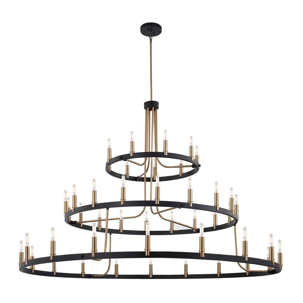 Clayton 60â€ 3-Tier 45-Light Chandelier