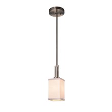 Justice Design Group FAB-8445-15-WHTE-NCKL - Era 1-Light Mini-Pendant