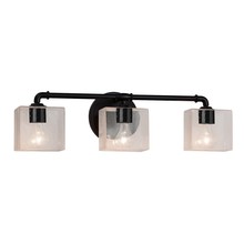 Justice Design Group FSN-8463-55-SEED-MBLK - Bronx 3-Light Bath Bar