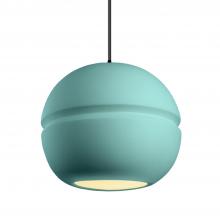 Justice Design Group CER-6415-RFPL-MBLK-BKCD-LED2-1400 - Large Sphere 1-Light LED Pendant