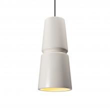 Justice Design Group CER-6430-MAT-NCKL-BKCD-LED1-700 - Small Cone 1-Light LED Pendant