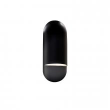 Justice Design Group CER-5620W-BLK-LED1-1000 - Small ADA Capsule Outdoor LED Wall Sconce