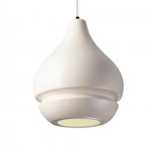 Justice Design Group CER-6400-MAT-MBLK-WTCD-LED1-700 - Arabesque 1-Light LED Pendant