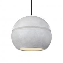 Justice Design Group CER-6415-CONC-ABRS-BKCD - Large Sphere 1-Light Pendant