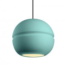 Justice Design Group CER-6415-RFPL-DBRZ-BKCD - Large Sphere 1-Light Pendant