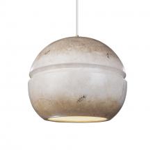 Justice Design Group CER-6415-TRAG-ABRS-WTCD - Large Sphere 1-Light Pendant