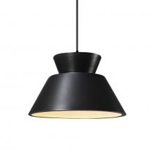 Justice Design Group CER-6420-CRB-MBLK-BKCD - Trapezoid 1-Light Pendant