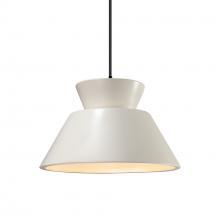 Justice Design Group CER-6420-MAT-MBLK-BKCD - Trapezoid 1-Light Pendant