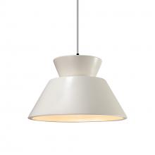 Justice Design Group CER-6420-MAT-MBLK-WTCD - Trapezoid 1-Light Pendant