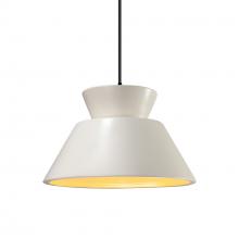 Justice Design Group CER-6420-MTGD-MBLK-BKCD - Trapezoid 1-Light Pendant