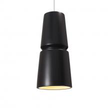 Justice Design Group CER-6430-CRB-NCKL-WTCD-LED1-700 - Small Cone 1-Light LED Pendant