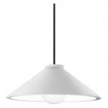 Justice Design Group CER-6420-WHT-MBLK-RIGID-LED1-700 - Trapezoid 1-Light LED Pendant