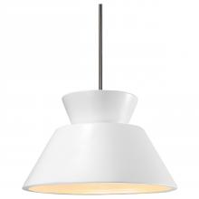 Justice Design Group CER-6420-WHT-NCKL-RIGID-LED1-700 - Trapezoid 1-Light LED Pendant