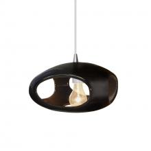 Justice Design Group CER-6440-BLK-CROM-WTCD - Punch 1-Light Pendant