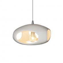 Justice Design Group CER-6440-MAT-NCKL-WTCD - Punch 1-Light Pendant