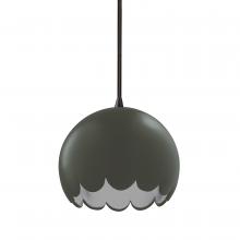 Justice Design Group CER-6470-PWGN-MBLK-BKCD - Scallop Pendant