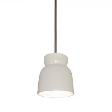 Justice Design Group CER-6515-WHT-NCKL-RIGID - Large Hourglass Pendant