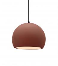 Justice Design Group CER-6530-CLAY-MBLK-BKCD - Small Globe 1-Light Pendant