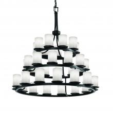  CLD-8712-10-MBLK - Dakota 36-Light 3-Tier Ring Chandelier