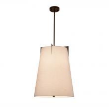 Justice Design Group FAB-9600-WHTE-DBRZ - Midtown 18" Tapered Drum Pendant