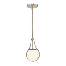 Justice Design Group FSN-4235-OPAL-BRSS - Pearl 1-Light Mini-Pendant