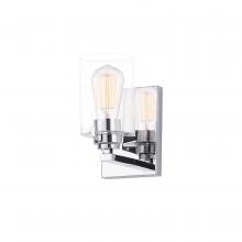 Justice Design Group FSN-8091-CLER-CROM - Cilindro 1-Light Wall Sconce