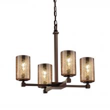 Justice Design Group FSN-8420-10-MROR-DBRZ - Tetra 5-Light Chandelier