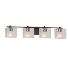 Justice Design Group FSN-8444-55-SEED-MBLK - Era 4-Light Bath Bar