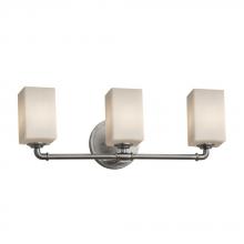 Justice Design Group FSN-8463-15-OPAL-NCKL-LED3-2100 - Bronx 3-Light LED Bath Bar