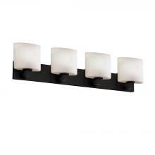 Justice Design Group FSN-8924-30-OPAL-MBLK-LED4-2800 - Modular 4-Light LED Bath Bar