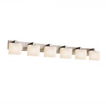 Justice Design Group FSN-8926-55-OPAL-NCKL-LED6-4200 - Modular 6-Light LED Bath Bar