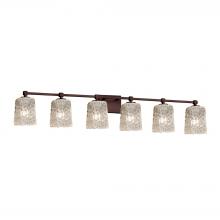 Justice Design Group GLA-8426-26-CLRT-DBRZ-LED6-4200 - Tetra 6-Light LED Bath Bar