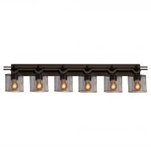 Justice Design Group MSH-8506-30-DBRZ - Argyle 6-Light Bath Bar