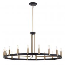 Justice Design Group NSH-8045-MBBR - Clayton 42â€ 1-Tier 18-Light Chandelier