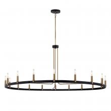 Justice Design Group NSH-8046-MBBR - Clayton 60” 1-Tier 18-Light Chandelier